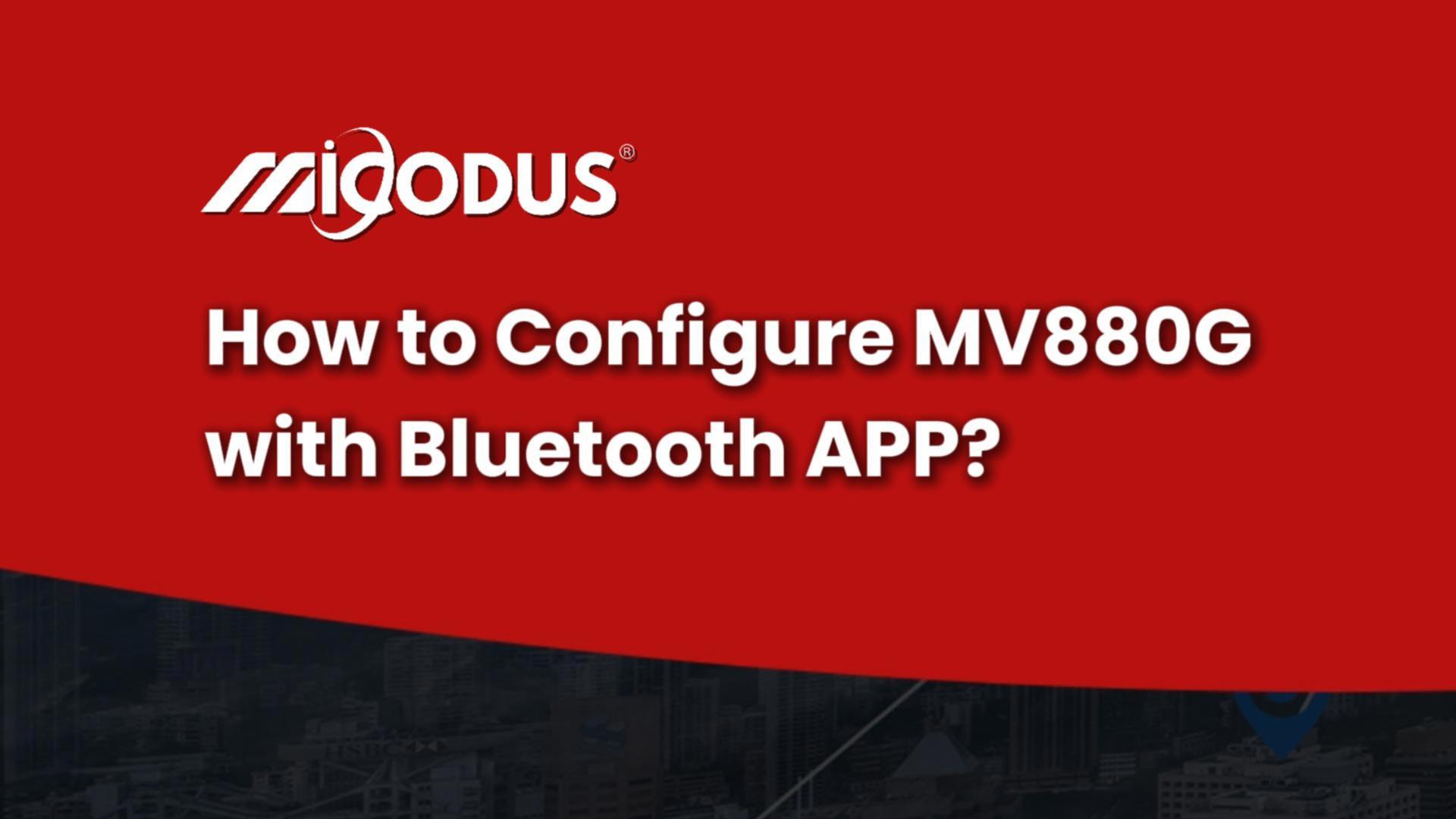 Comment configurer le MV880G avec l'application Bluetooth ?