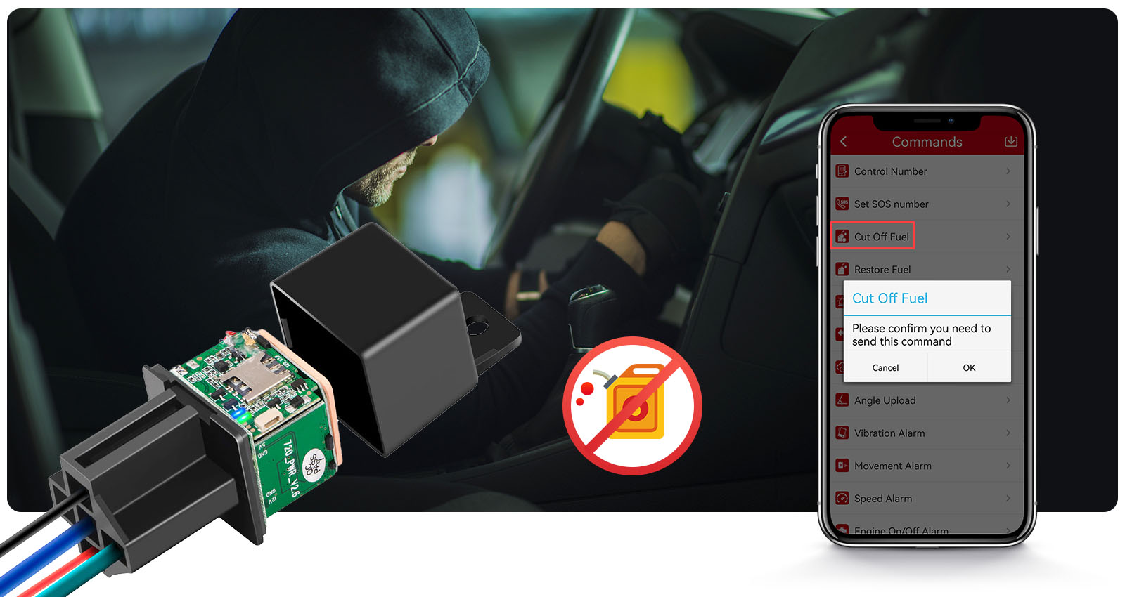 Coupure et rétablissement du carburant à distance