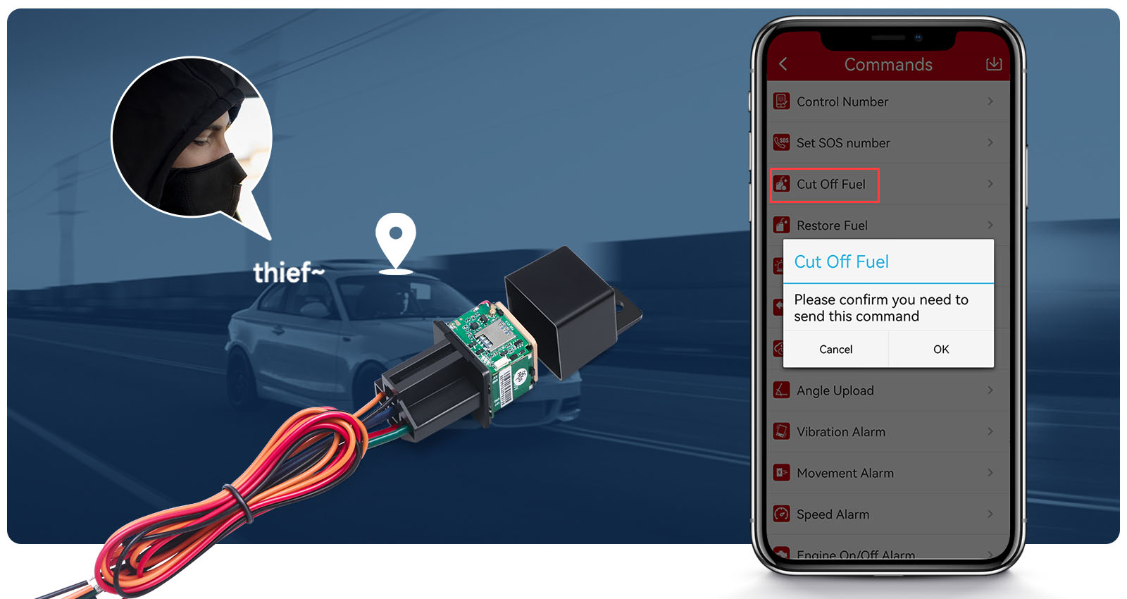 Coupure et rétablissement du carburant à distance